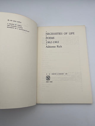 Necessities of Life by Adrienne Rich