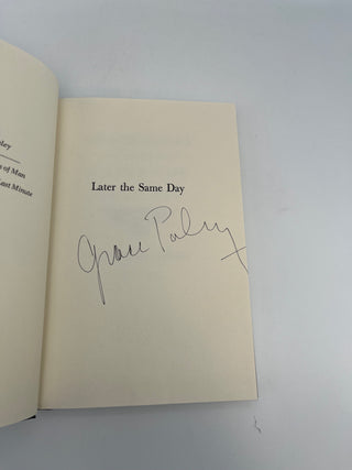 Later the Same Day by Grace Paley, signed