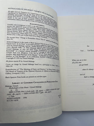Mythologies of the Heart by Gerard Malanga
