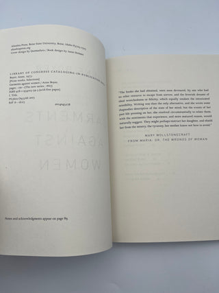 Garments Against Women by Anne Boyer