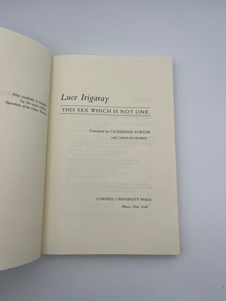 This Sex Which Is Not One by Luce Irigaray