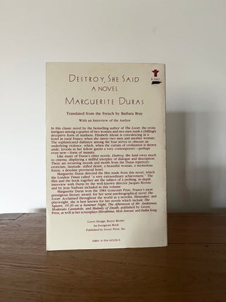 Destroy, She Said by Marguerite Duras