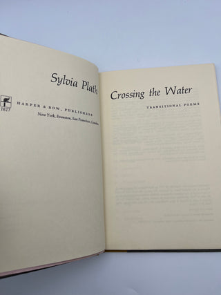 Crossing the Water by Sylvia Plath
