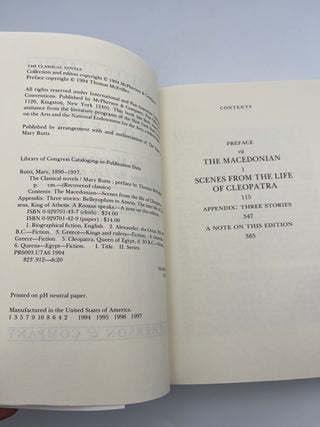 Classical Novels: Mary Butts