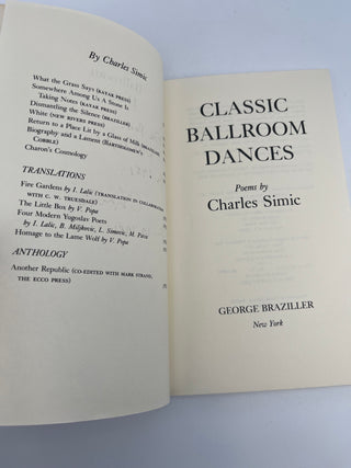 Classic Ballroom Dances by Charles Simic