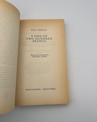 Fine of Two Hundred Francs by Elsa Triolet
