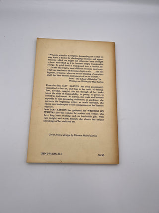 Writings on Writing by May Sarton