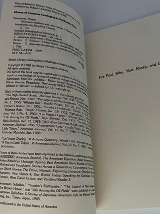 Seventeen Syllables and Other Stories