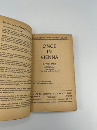 Once in Vienna by Vicki Baum