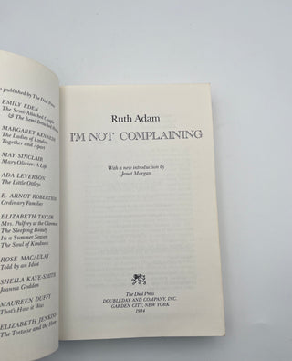 I’m Not Complaining by Ruth Adam