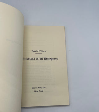 Meditations in an Emergency by Frank O'Hara