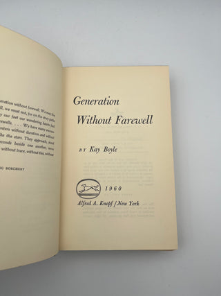 Generation Without Farewell by Kay Boyle