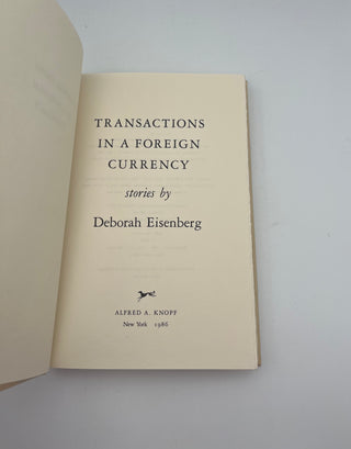 Transactions by Deborah Eisenberg