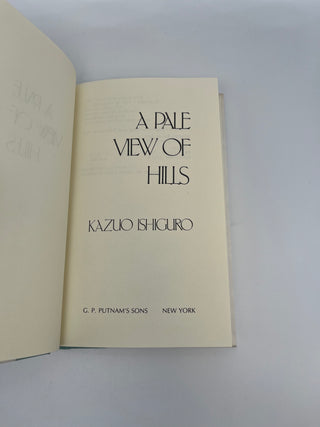 Pale View of Hills by Kazui Ishiguro