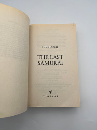 Last Samurai by Helen DeWitt