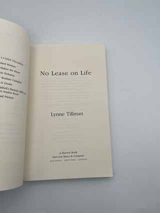 No Lease on Life by Lynne Tillman