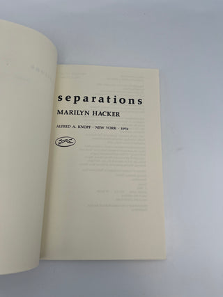 Separations by Marilyn Hacker