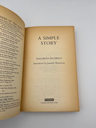 Simple Story by Elizabeth Inchbald