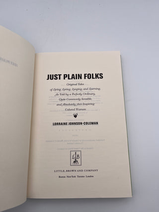 Just Plain Folks by Lorraine Johson-Coleman