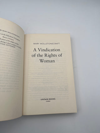 Vindication of the Rights of Woman by Mary Wollstonecraft