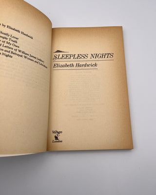 Sleepless Nights by Elizabeth Hardwick