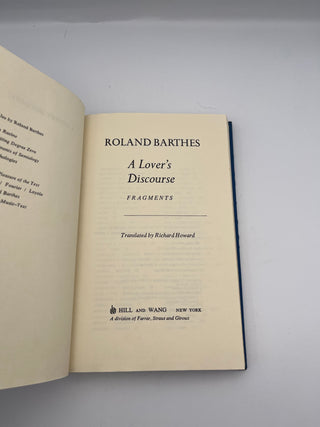 Lover’s Discourse by Roland Barthes