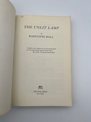 Unlit Lamp by Radclyffe Hall