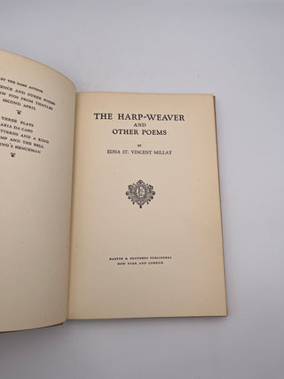 Harp-Weaver and Other Poems by Edna St. Vincent Millay