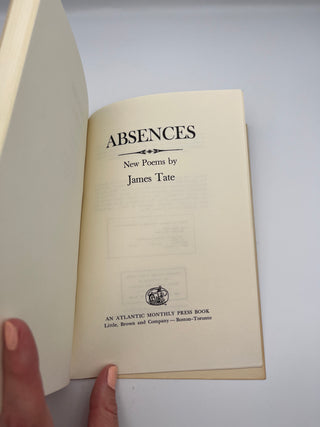 Absences: New Poems by James Tate