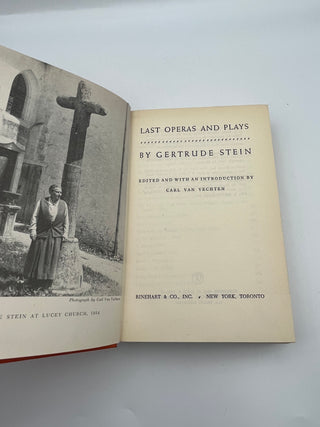 Last Operas and Plays by Gertrude Stein