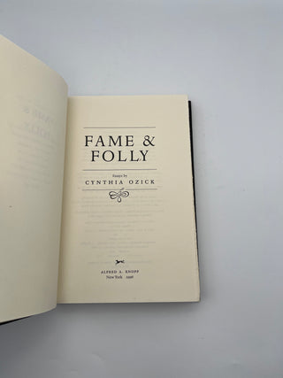 Fame & Folly by Cynthia Ozick