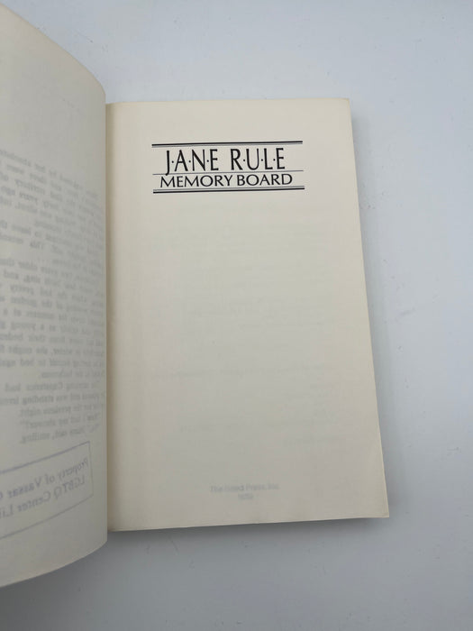 Memory Board by Jane Rule. Lightholder Books
