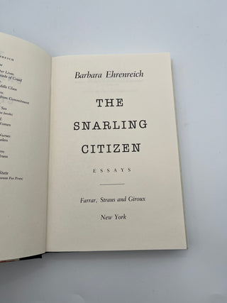 Snarling Citizen by Barbara Ehrenreich